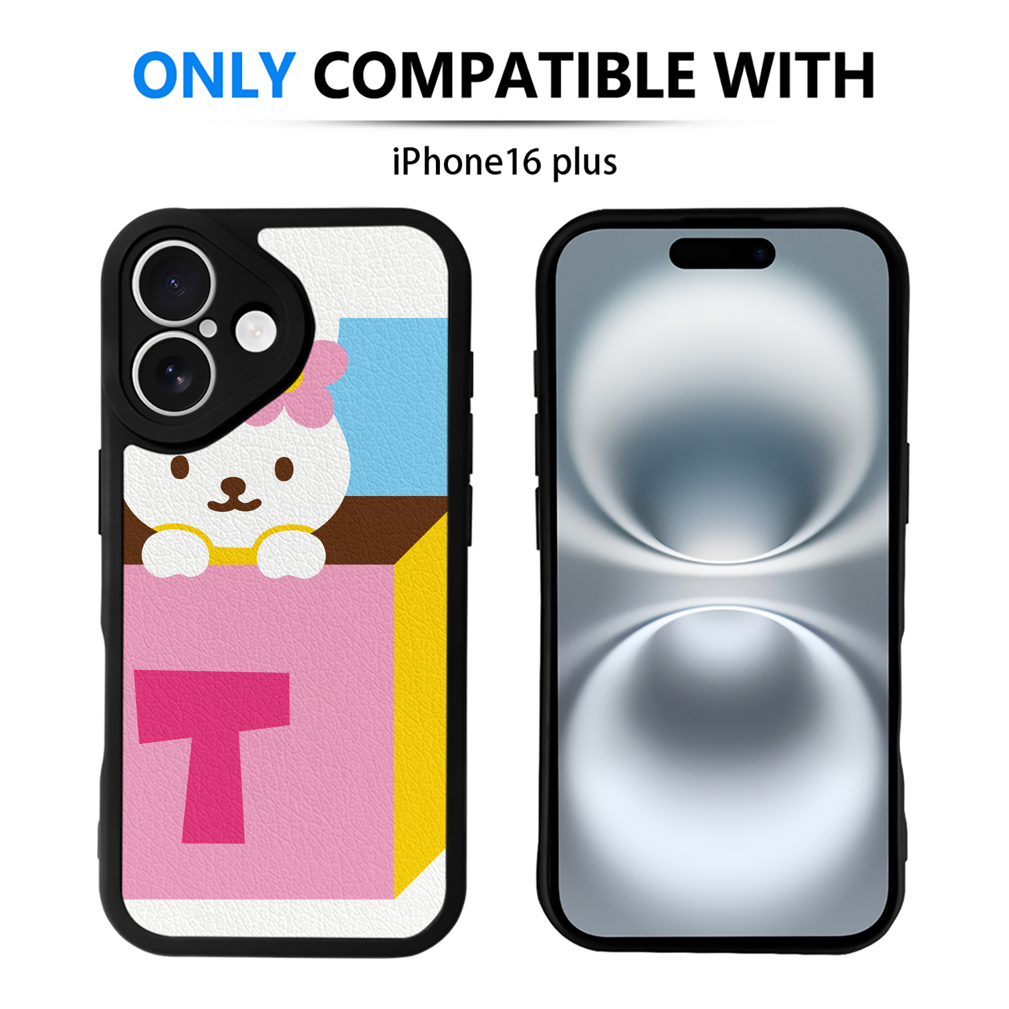 （画像用） Hello Kitty ハローキティ 【iPhone 16シリーズ対応】シリコンスマホケース（レザー調） 材質：シリコン